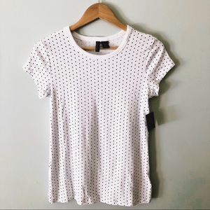 Cynthia Rowley Polka Dot Round Neck Tee!